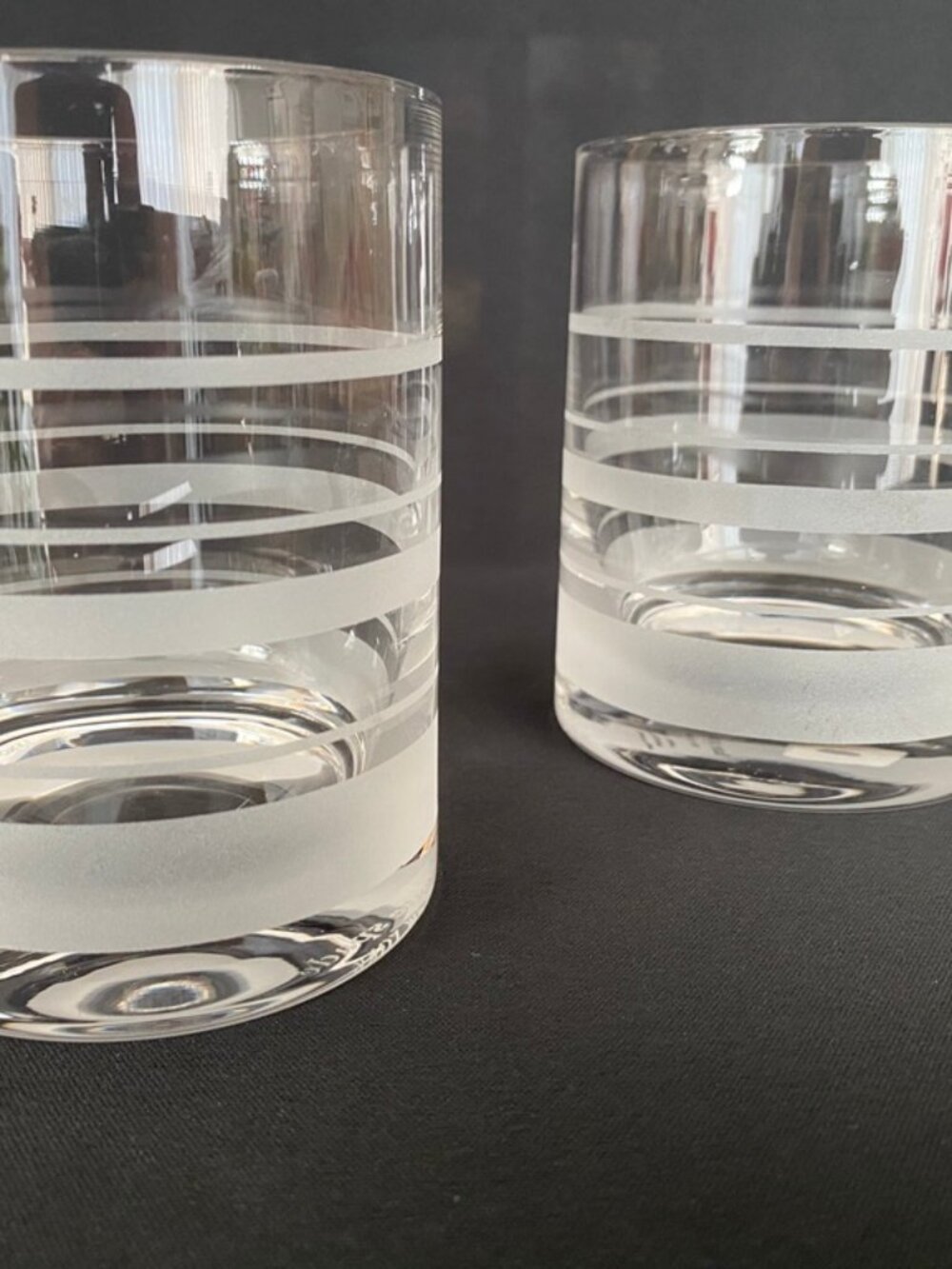 Kate Spade /Lenox Hamilton Street etched double old fashioned glasses (set of 2)